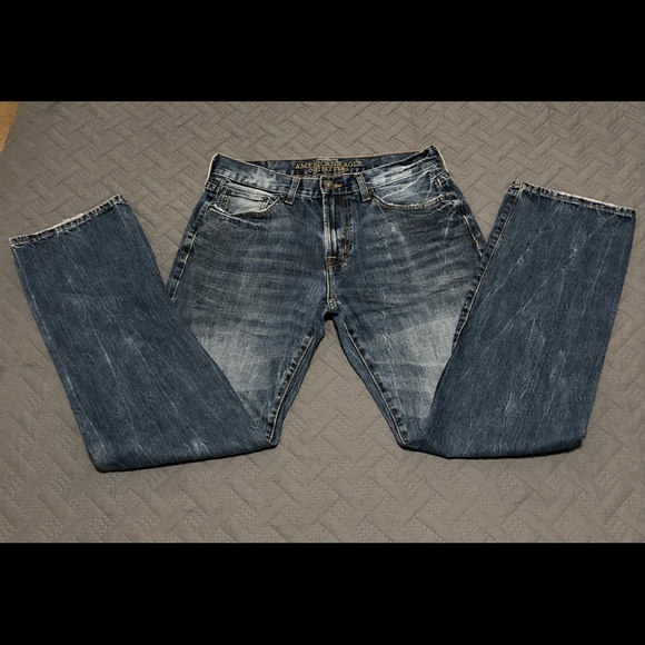 AMERICAN EAGLE MEN’s JEANS!32x34 ORIGINALSTRAIGHT.STYLISH LIKE NEW!☆ - Picture 2 of 9